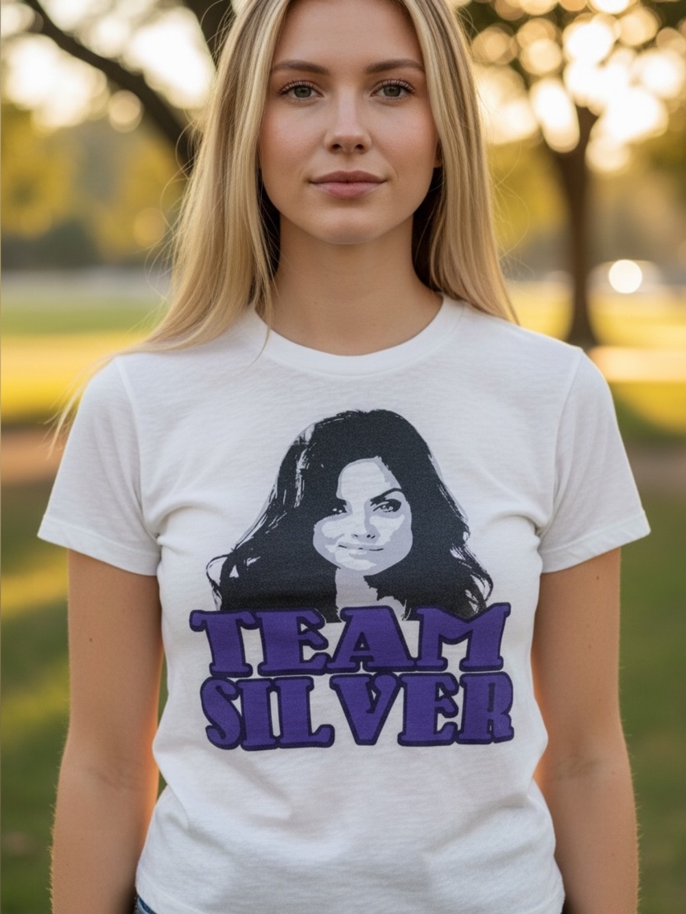 🤍 Team Silver 90210 CW TV Show Burnout Graphic Tee Women’s Small